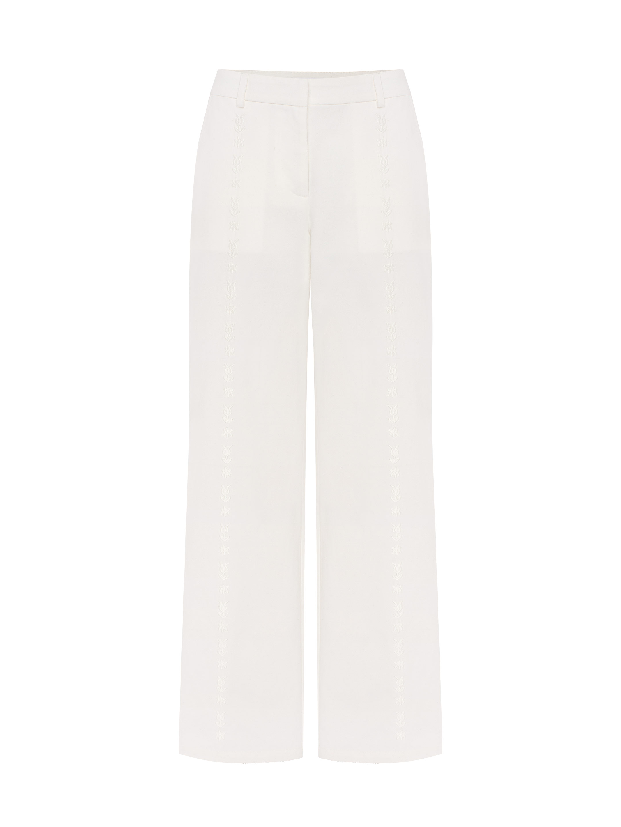 “Osonnia” white pants fitting